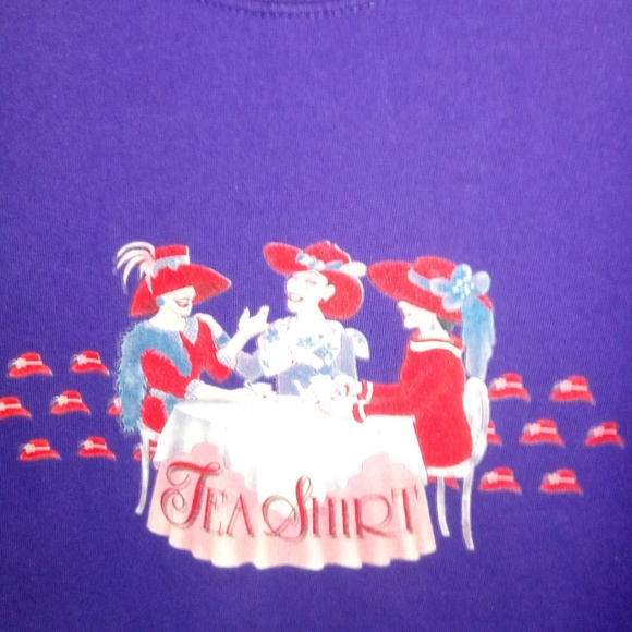 Tea Time Purple Tea Ladies T-shirt L - Picture 1 of 3